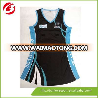 Sublimation netball dress ,netball jersey pattern