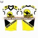 Polyester sublimation black yellow american football jersey custom made