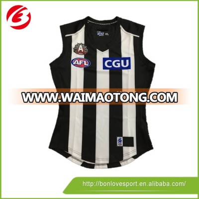 black and white stripe AFL jumpers