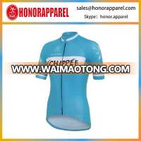 Light Blue Summer Season Polyester 4XS-4XL Short Sleeve Bicycle Jersey Breathable Quick Dry Cycling Top Shirts